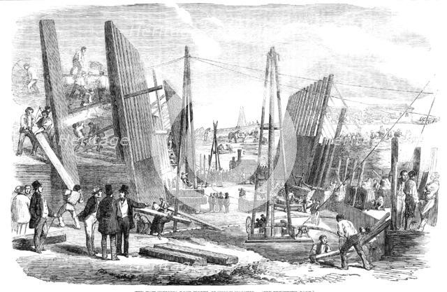 The New Victoria Dock Works, Plaistow Marshes, 1854. Creator: Unknown.