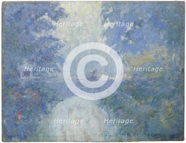 Landscape of blue hues, .