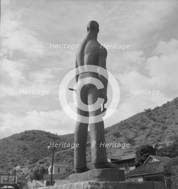 Monument dedicated to the copper miners of Arizona, Bisbee, Arizona, 1937. Creator: Dorothea Lange.