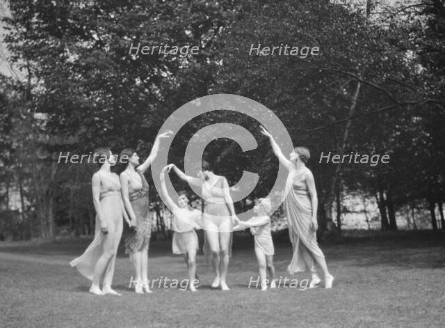 Elizabeth Duncan dancers and children, 1929 Creator: Arnold Genthe.