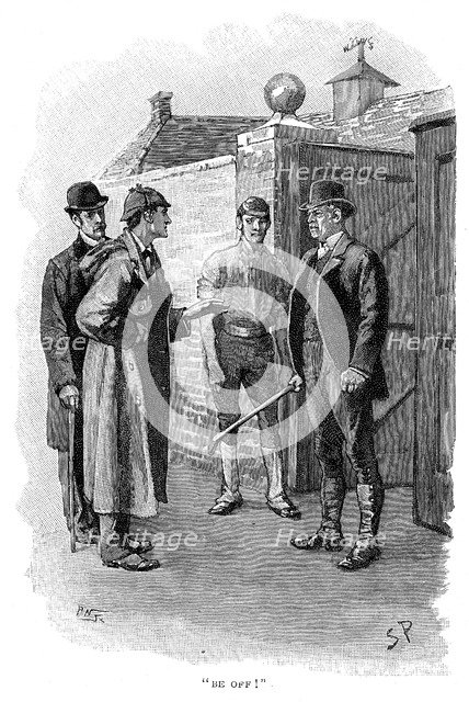 The Adventure of Silver Blaze, Holmes questioning a suspect. Artist: Sidney E Paget