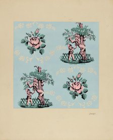 Wall Paper ("The Cherry Boy"), c. 1937. Creator: A. Zimet.