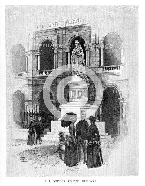 The Queen's Statue, Brisbane, Australia, 1886. Artist: Unknown
