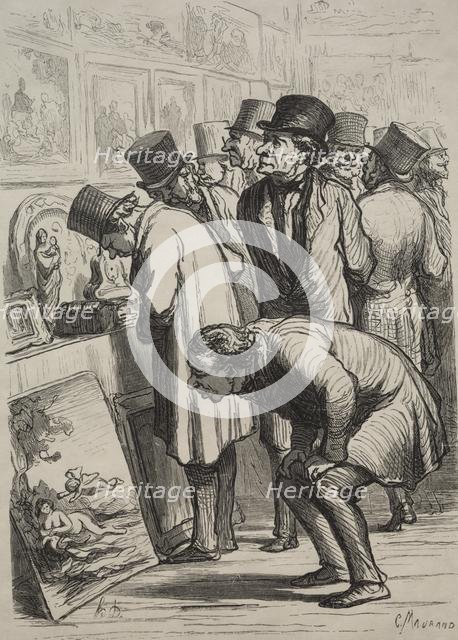 Gallery at Hotel Drouot: The Day of the Sale. Creator: Honoré Daumier (French, 1808-1879).