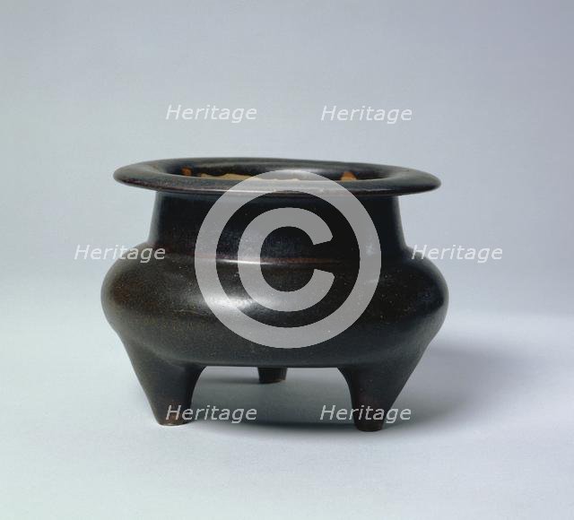 Incense Burner: Jizhou ware, 13th-14th Century. Creator: Unknown.