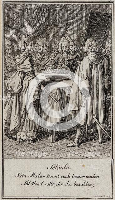 Illustration for Gellert's 'Six Fables and Six Stories', 1775. Creator: Daniel Nikolaus Chodowiecki.