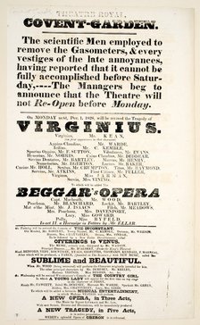 Playbill for the Theatre Royal Covent Garden, 1828. 