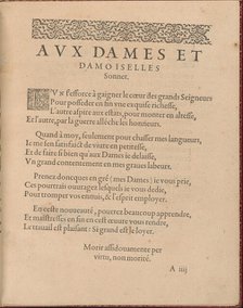 Les Singuliers et Nouveaux Portraicts... page 3 (recto), 1588. Creator: Federico de Vinciolo.