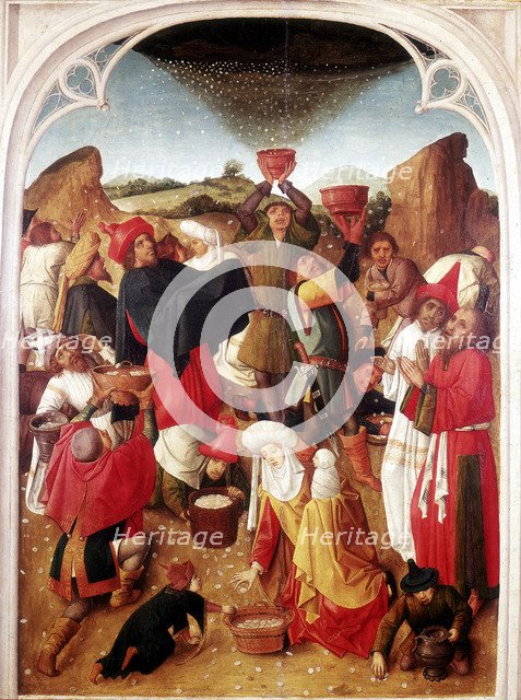 'Gathering of the Manna', c1460-1475. Artist: Master of the Gathering of the Manna