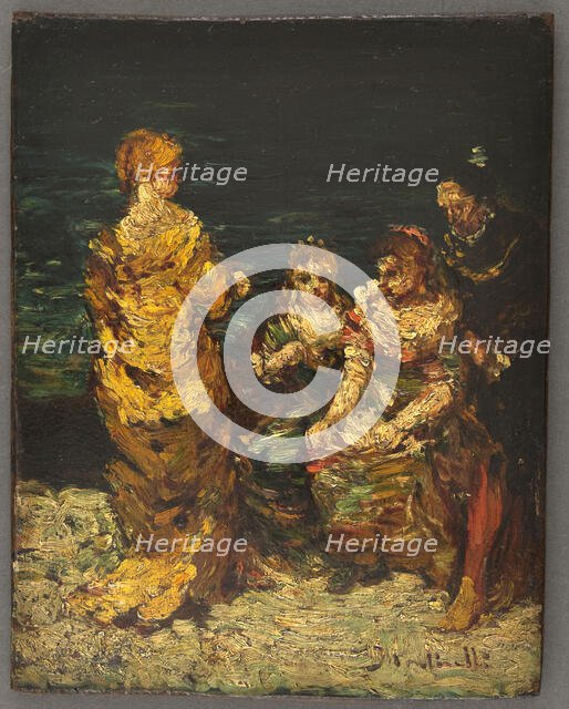 La conversation interrompue. Creator: Adolphe Monticelli.