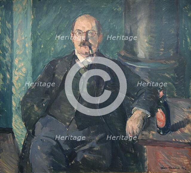 Niels Fischer;Portrait of a Man, 1917. Creator: Niels Hansen.