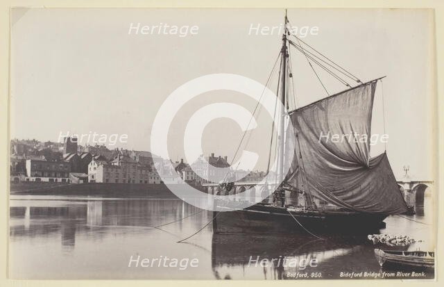 Bideford Bridge from River Bank, 1860/94. Creator: Francis Bedford.