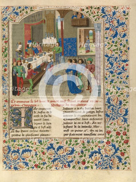 Alexander and the Niece of Artaxerxes III, about 1470-1475. Creator: Master of the Jardin de vertueuse consolation.