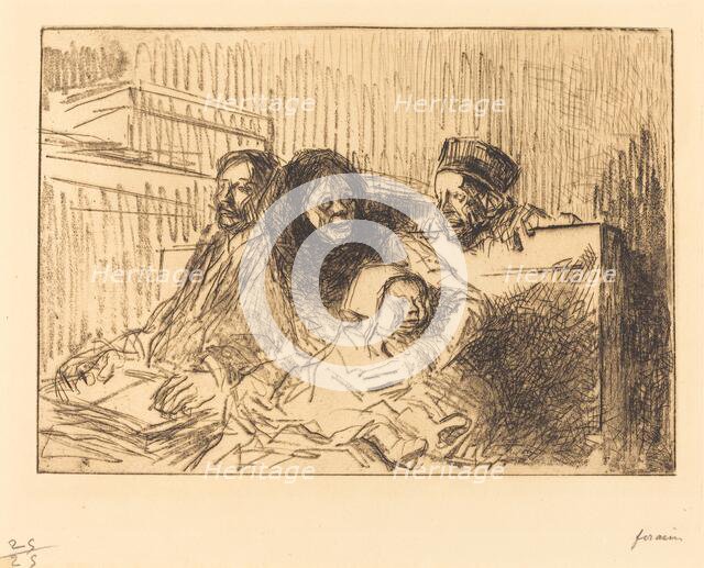 Evidence at the Hearing (second plate), 1908. Creator: Jean Louis Forain.
