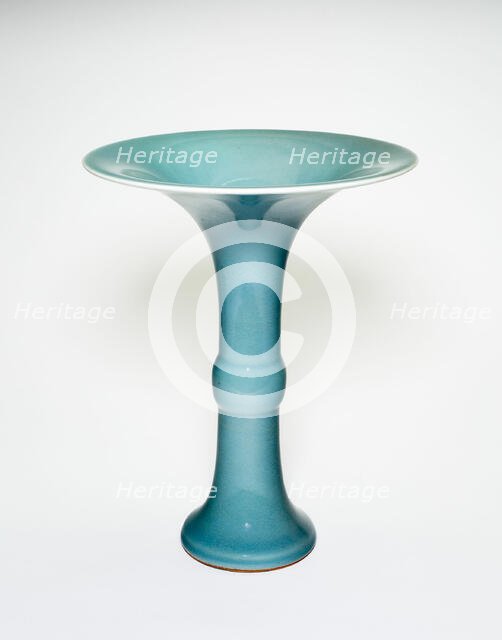 Gu-Shaped (Archaic Bronze Vessel) Vase, Qing dynasty (1644-1911), Yongzheng reign (1723-1735). Creator: Unknown.