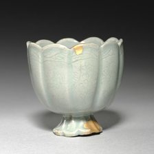 Floral-shaped Cup with Incised Chrysanthemum Design, 1100s-1200s. Creator: Unknown.