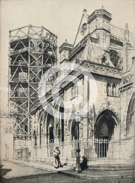 'Church of St Germain-l'Auxerrois', 1915. Artist: Raymond Ray-Jones.