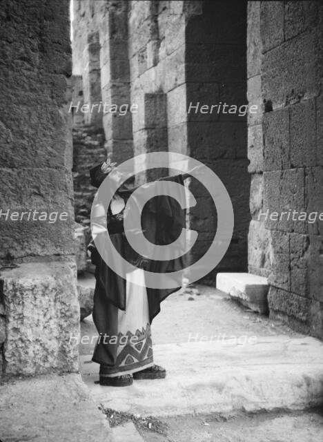 Kanellos dance group at ancient sites in Greece, 1929 Creator: Arnold Genthe.