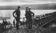 Mackensen's army crossing the Danube river, Romania, World War I, 1916. Artist: Unknown