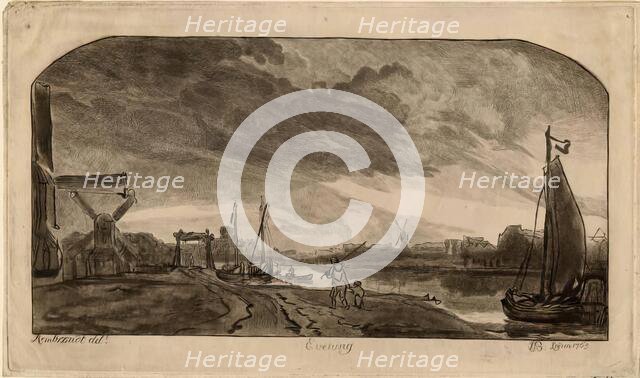 Evening, Leyden, (c1620s), 1765. Creator: William Baillie.