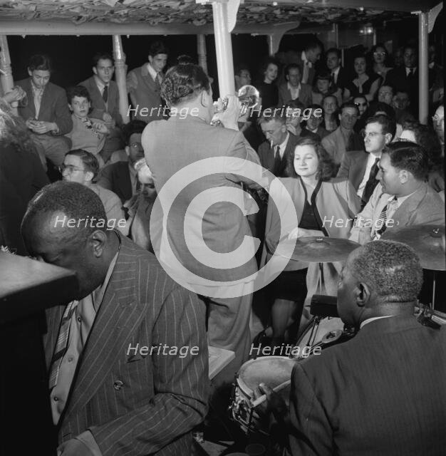 Portrait of James P. (James Price) Johnson, Marty Marsala, and Baby Dodds...N.Y., ca. July 1947. Creator: William Paul Gottlieb.
