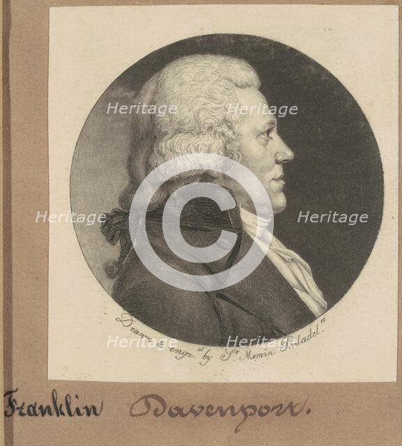 Franklin Davenport, 1798. Creator: Charles Balthazar Julien Févret de Saint-Mémin.