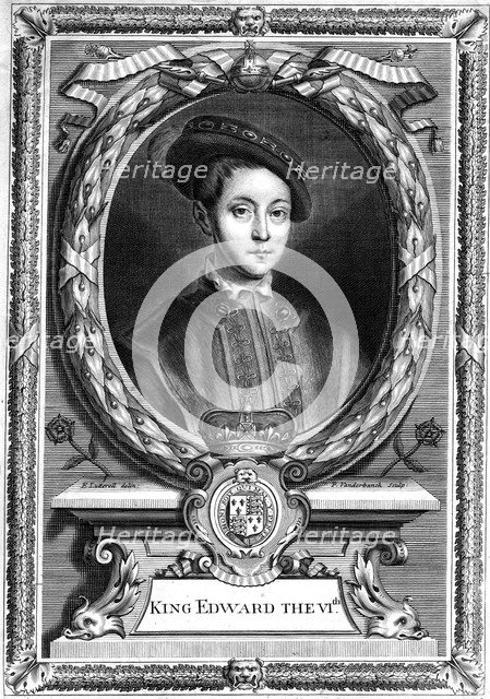 Edward VI, King of England.Artist: Edward Lutterell