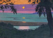 Sunset At Grace, Orange And Violet Sky , 1918. Creator: Vallotton, Felix Edouard (1865-1925).