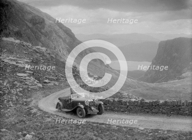 Lagonda competing in the RSAC Scottish Rally, 1936. Artist: Bill Brunell.