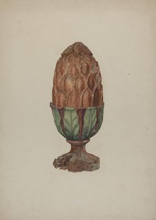 Finial, c. 1940. Creator: Marian Page.