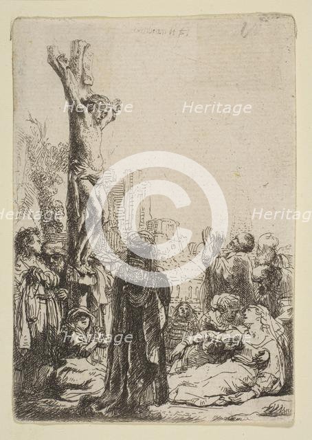 The Crucifixion: Small Plate, ca. 1635. Creator: Rembrandt Harmensz van Rijn.