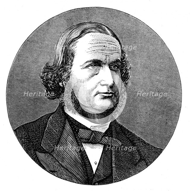 Gustav Robert Kirchhoff, German physicist, 1876. Artist: Unknown