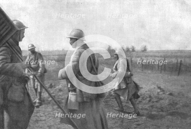 'L'attaque du 4 septembre entre Chilly et Chaulnes; 2 h. 25. --L'attaque a atteint..., 1916. Creator: Unknown.