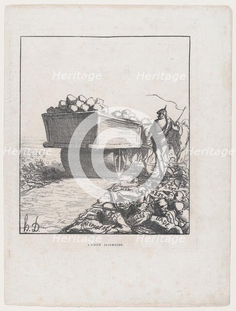 L'Unité Allemande, 1870. Creator: Honore Daumier.