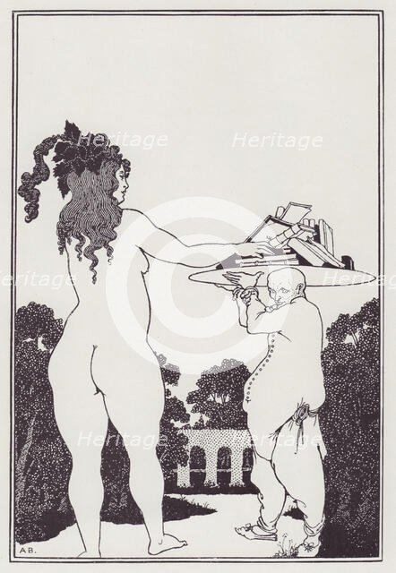 Aubrey Beardsley's Book-Plate, 1897. Creator: Aubrey Beardsley.