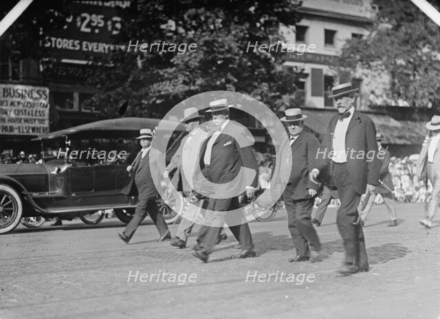 Draft Parade - Chamberlain; Bankhead; Warren; Hardwick; Lodge, 1917. Creator: Harris & Ewing.