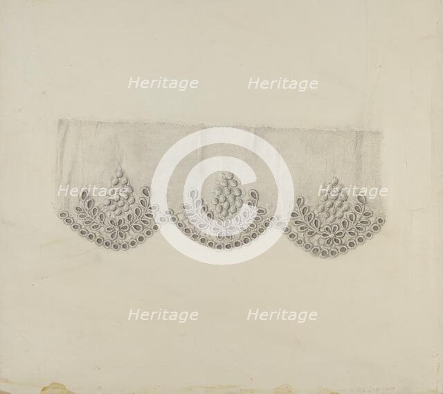 Embroidered Edging, c. 1938. Creator: Marie Famularo.