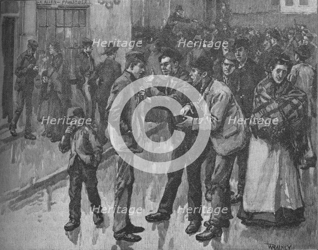 'Scene During The Preston Strike', c1890. Artist: William Rainey.