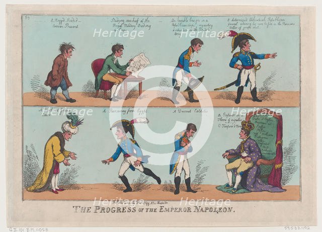 The Progress of the Emperor Napoleon, November 19, 1808., November 19, 1808. Creator: Thomas Rowlandson.
