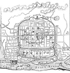 Plan of the City of Canton, 1857. Creator: Unknown.
