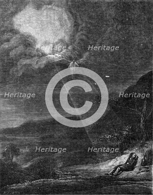 Jacob's Dream, by Rembrandt, 1854. Creator: W. J. Linton.