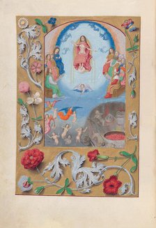 Hours of Queen Isabella the Catholic, Queen of Spain: Fol. 199v, Last Judgment, c. 1500. Creator: Master of the First Prayerbook of Maximillian (Flemish, c. 1444-1519); Associates, and.