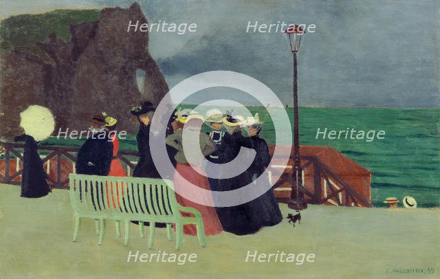 Les planches à Etretat, 1899. Creator: Vallotton, Felix Edouard (1865-1925).