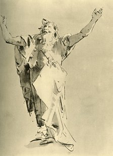 'Prophet with Arms raised', mid 18th century, (1928). Artist: Giovanni Battista Tiepolo.
