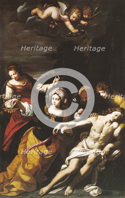 Saint Sebastian Tended by Saint Irene, Betveen 1650 and 1670. Creator: Lana, Ludovico (1597-1646).