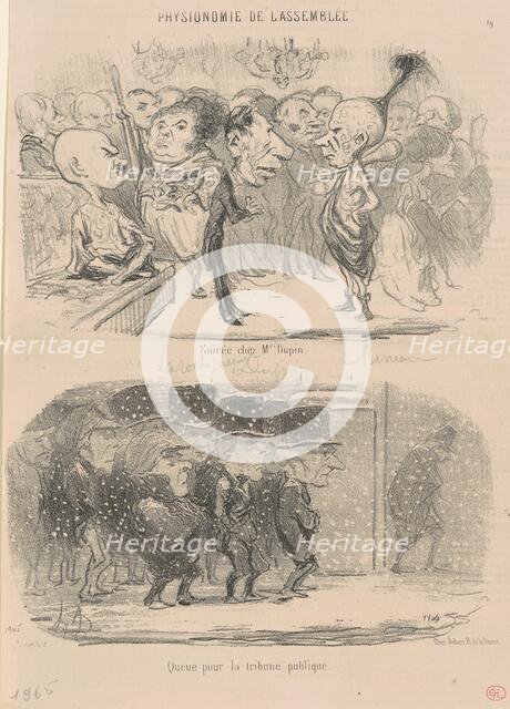 Soirée chez M. Dupin, 19th century. Creator: Honore Daumier.
