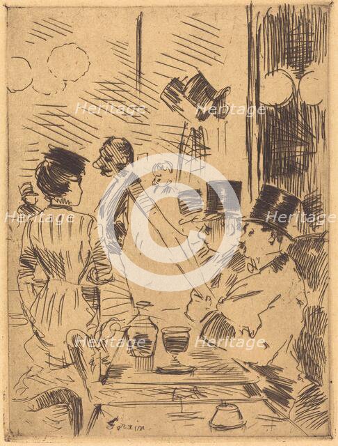 The Cafe of the New Athens, c. 1876. Creator: Jean Louis Forain.