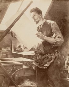 Portrait d'un graveur, 1860s-70s. Creator: Unknown.