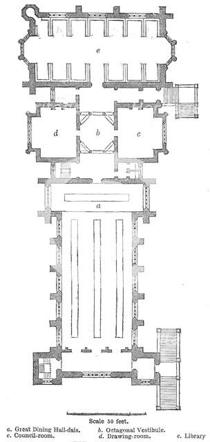 Plan of Lincoln's Inn New Buildings, 1845. Creator: Unknown.