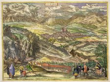 View of the town of Alhama (Granada). Engraving for the work 'Civitates Orbis Terrarrum', 1576, b…